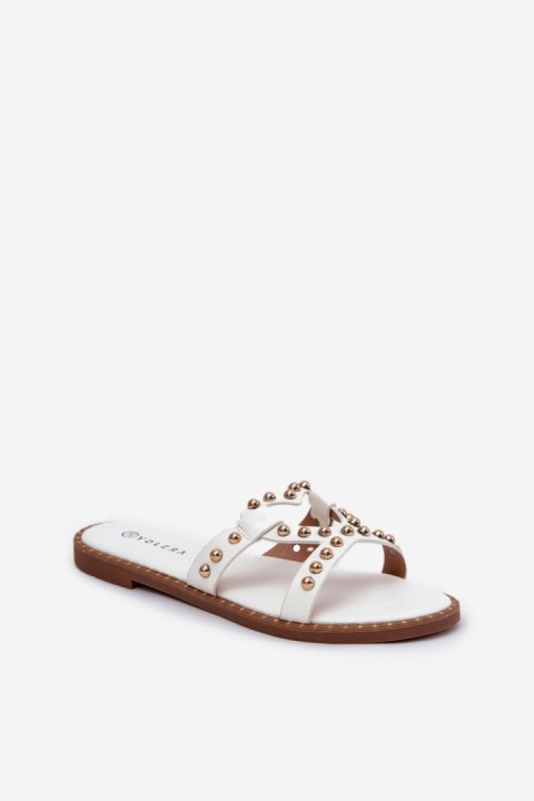 Sandał Klapki Model Adivrae GH5173-3 White - Step in style Step in style Sandał Klapki Model Adivrae GH5173-3 White - Step in style Step in style