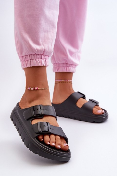 Sandał Klapki Model Melorea 24SD97-5610 Black - Step in style Step in style Sandał Klapki Model Melorea 24SD97-5610 Black - Step in style Step in style
