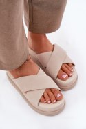 Sandał Klapki Model Rinasara PL365 Beige - Step in style Step in style Sandał Klapki Model Rinasara PL365 Beige - Step in style Step in style