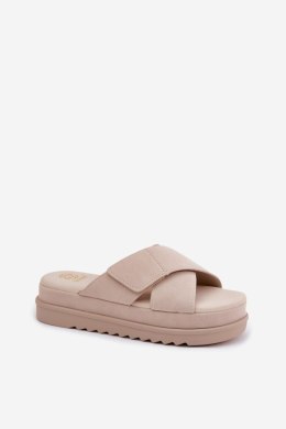 Sandał Klapki Model Rinasara PL365 Beige - Step in style Step in style