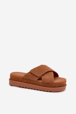 Sandał Klapki Model Rinasara PL365 Camel - Step in style Step in style