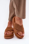 Sandał Klapki Model Rinasara PL365 Camel - Step in style Step in style Sandał Klapki Model Rinasara PL365 Camel - Step in style Step in style