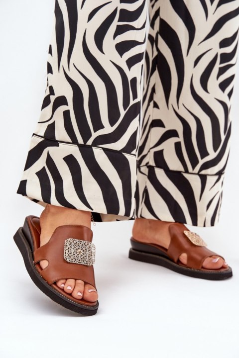 Sandał Klapki Model Sarela RMR2267-9 Brown - Step in style Step in style Sandał Klapki Model Sarela RMR2267-9 Brown - Step in style Step in style