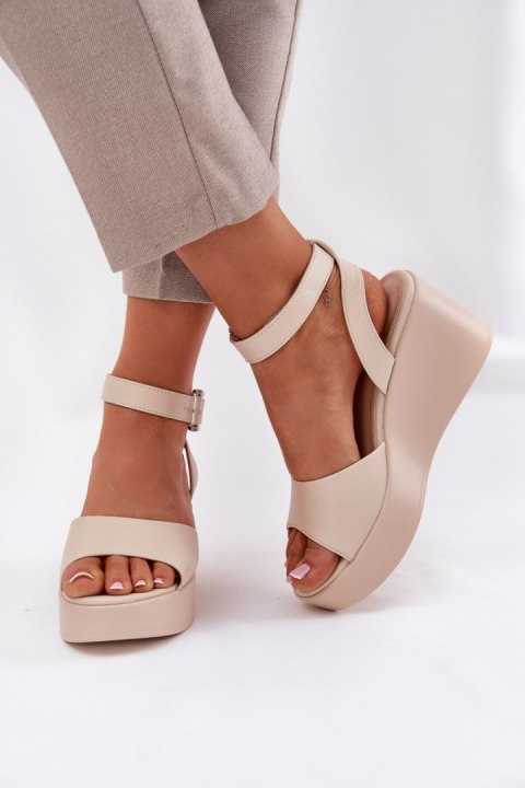 Sandały Model Efrina PP39M Beige - Step in style Step in style Sandały Model Efrina PP39M Beige - Step in style Step in style