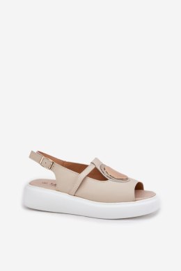 Sandały Model S.Barski GR51-603 Beige - Step in style Step in style