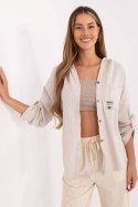 Koszula Damska Model DHJ-KS-25157.87 Beige - Italy Moda Italy Moda Koszula Damska Model DHJ-KS-25157.87 Beige - Italy Moda Italy Moda