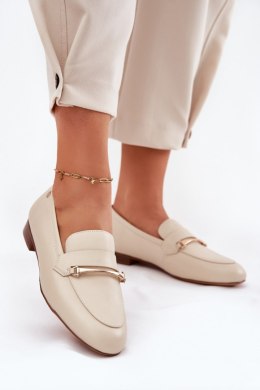 Mokasyny Model Maciejka K6809-04 Beige - Step in style Step in style
