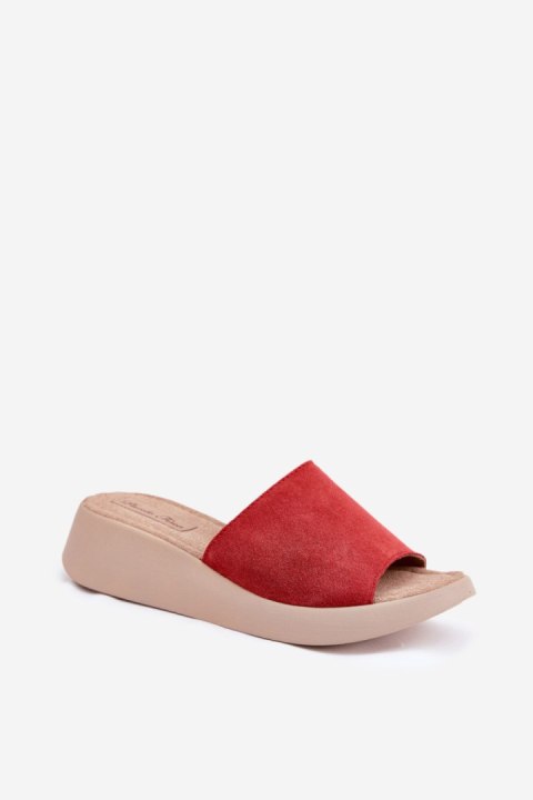 Sandał Klapki Model Panto Fino RR267040 Red - Step in style Step in style Sandał Klapki Model Panto Fino RR267040 Red - Step in style Step in style