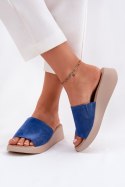 Sandał Klapki Model Panto Fino RR267041 Blue - Step in style Step in style Sandał Klapki Model Panto Fino RR267041 Blue - Step in style Step in style