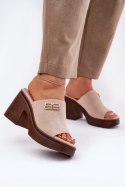 Sandał Klapki Model Vinceza 17400 Beige - Step in style Step in style Sandał Klapki Model Vinceza 17400 Beige - Step in style Step in style