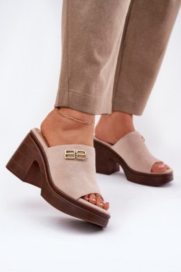 Sandał Klapki Model Vinceza 17400 Beige - Step in style Step in style
