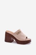 Sandał Klapki Model Vinceza 17400 Beige - Step in style Step in style Sandał Klapki Model Vinceza 17400 Beige - Step in style Step in style