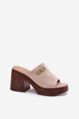 Sandał Klapki Model Vinceza 17400 Beige - Step in style Step in style