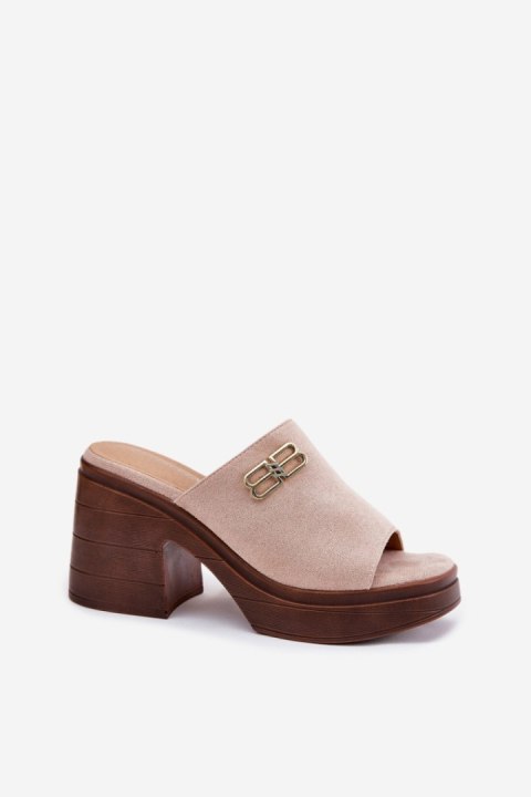 Sandał Klapki Model Vinceza 17400 Beige - Step in style Step in style Sandał Klapki Model Vinceza 17400 Beige - Step in style Step in style