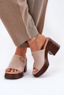Sandał Klapki Model Vinceza 17400 Beige - Step in style Step in style Sandał Klapki Model Vinceza 17400 Beige - Step in style Step in style