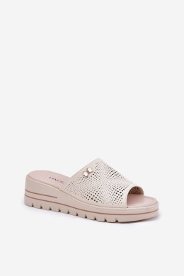 Sandał Klapki Model Vinceza 41477 Beige - Step in style Step in style