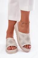 Sandał Klapki Model Vinceza 41477 Beige - Step in style Step in style Sandał Klapki Model Vinceza 41477 Beige - Step in style Step in style