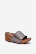Sandał Klapki Model Zazoo 40291 Grafit - Step in style Step in style Sandał Klapki Model Zazoo 40291 Grafit - Step in style Step in style