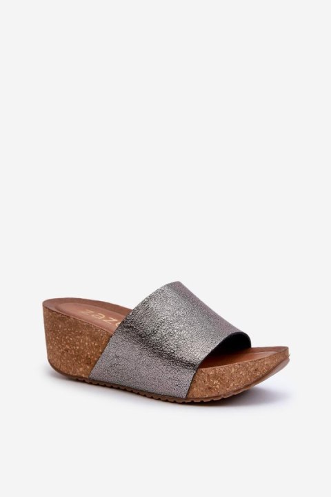 Sandał Klapki Model Zazoo 40291 Grafit - Step in style Step in style Sandał Klapki Model Zazoo 40291 Grafit - Step in style Step in style