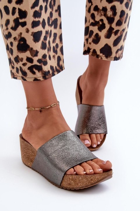 Sandał Klapki Model Zazoo 40291 Grafit - Step in style Step in style Sandał Klapki Model Zazoo 40291 Grafit - Step in style Step in style