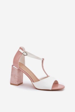 Sandały Model Vinceza 20276 Pink/White - Step in style Step in style