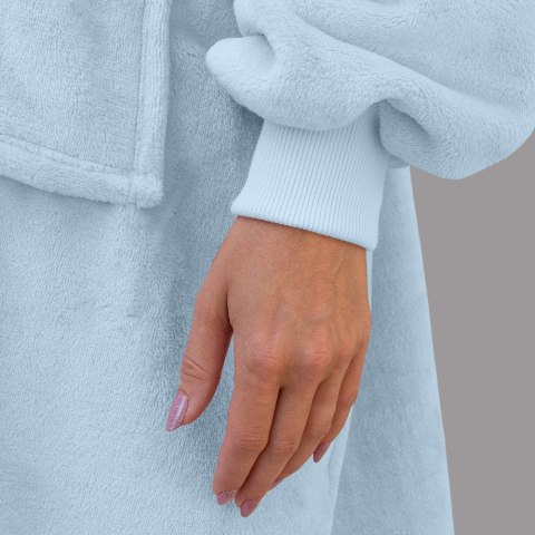 Bluzair Bluza Koc Oversize Kaptur Polska Błękitny Bluzair Bluza Koc Oversize Kaptur Polska Błękitny
