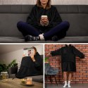 Bluzair Bluza Koc Oversize Kaptur Polska Czarny
