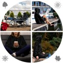 Bluzair Bluza Koc Oversize Kaptur Polska Czarny