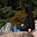 Bluzair Bluza Koc Oversize Kaptur Polska Czarny