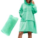 Bluzair Bluza Koc Oversize z Kapturem Polska Mięta
