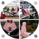 Bluzair Bluza Koc Oversize z Kapturem Polska Róż