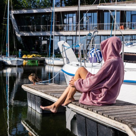 Bluzair Bluza Koc Oversize z Kapturem Polska Róż Bluzair Bluza Koc Oversize z Kapturem Polska Róż