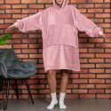 Bluzair Bluza Koc Oversize z Kapturem Polska Róż