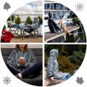 Bluzair Bluza Koc Oversize z Kapturem Polska Szary