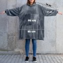 Bluzair Bluza Koc Oversize z Kapturem Polska Szary