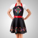 Nitly FOLK Fartuszek Sukienka fartuch damski CZARNY Nitly FOLK Fartuszek Sukienka fartuch damski CZARNY
