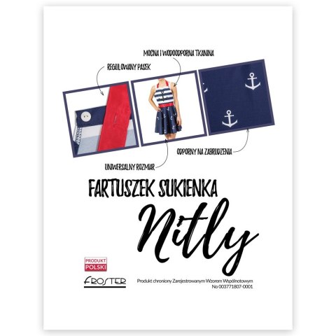 Nitly Marine Fartuszek Sukienka fartuch damski Nitly Marine Fartuszek Sukienka fartuch damski