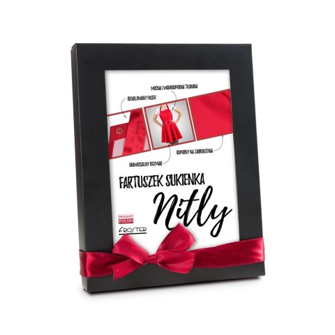 Nitly Red Fartuszek Sukienka fartuch damski POLSKI Nitly Red Fartuszek Sukienka fartuch damski POLSKI