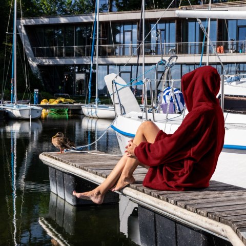 Bluzair Bluza Koc Oversize Kaptur Polska Bordowy Bluzair Bluza Koc Oversize Kaptur Polska Bordowy