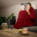 Bluzair Bluza Koc Oversize Kaptur Polska Bordowy