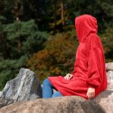 Bluzair Bluza Koc Oversize Kaptur Polska Czerwony