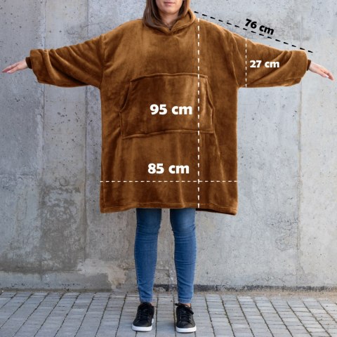 Bluzair Bluza Koc Oversize Kaptur Polska Toffee Bluzair Bluza Koc Oversize Kaptur Polska Toffee