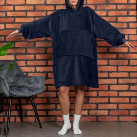 Bluzair Bluza Koc z Kapturem Polska Granatowy 4w1 Bluzair Bluza Koc z Kapturem Polska Granatowy 4w1