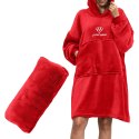 Bluzair SUPER MAMA - Bluza koc - Czerwony - prezent dla mamy - dzień matki