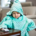 Kocyk z rękawami Mięta koc do wózka fotelika minky