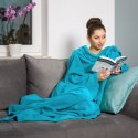 Kocyko-szlafrok SUPER MAMA - Niebieski - prezent dla mamy - na dzień matki Kocyko-szlafrok SUPER MAMA - Niebieski - prezent dla mamy - na dzień matki