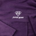 Kocyko-szlafrok SUPER MAMA - Śliwka - prezent dla mamy - na dzień matki Kocyko-szlafrok SUPER MAMA - Śliwka - prezent dla mamy - na dzień matki