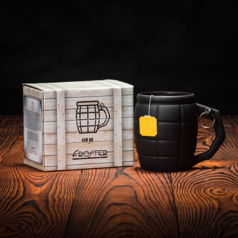 Kubek Granat Czarny 450ml dla niego chłopaka męża Kubek Granat Czarny 450ml dla niego chłopaka męża