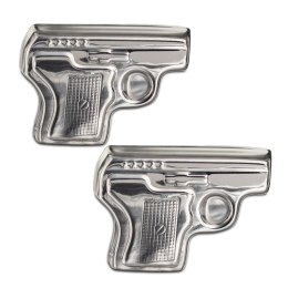 Metalowe kostki do drinków chłodzące 2x pistolet