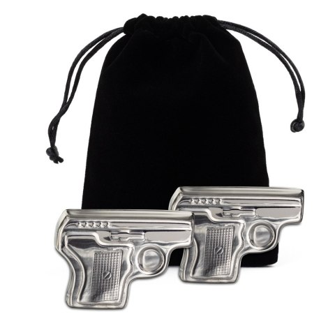 Metalowe kostki do drinków chłodzące 2x pistolet Metalowe kostki do drinków chłodzące 2x pistolet